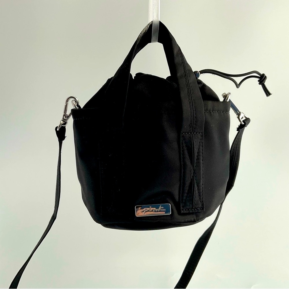 Victoria's Secret PINK Black Mini Tote Crossbody Bag